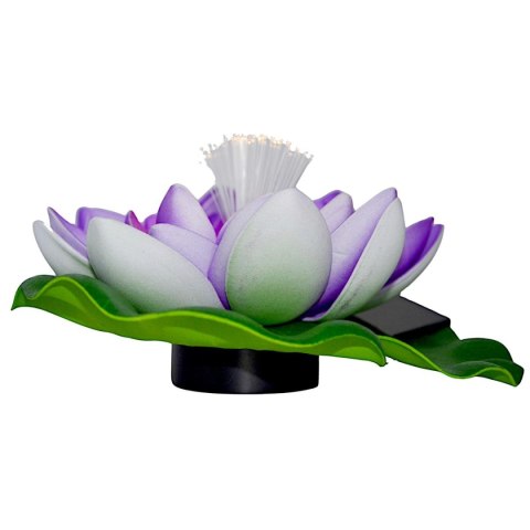 LAMPA SOLARNA LILIA WODNA 17CM FIOLETOWA
