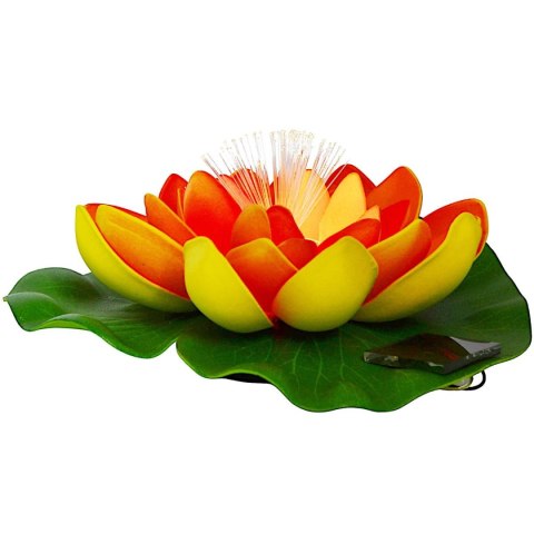 LAMPA SOLARNA LILIA WODNA 17CM POMARAŃCZOWA