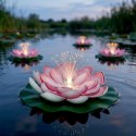 LAMPA SOLARNA LILIA WODNA 17CM RÓŻOWA