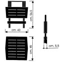 STÓŁ OGRODOWY SKŁADANY PLASTIKOWY 43x45x50CM BIAŁY