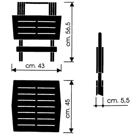 STÓŁ OGRODOWY SKŁADANY PLASTIKOWY 43x45x50CM BIAŁY