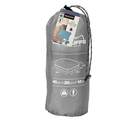 PODUSZKA TURYSTYCZNA PODRÓŻNA SAMOPOMUJĄCA 40X30CM SZARA REDCLIFFS