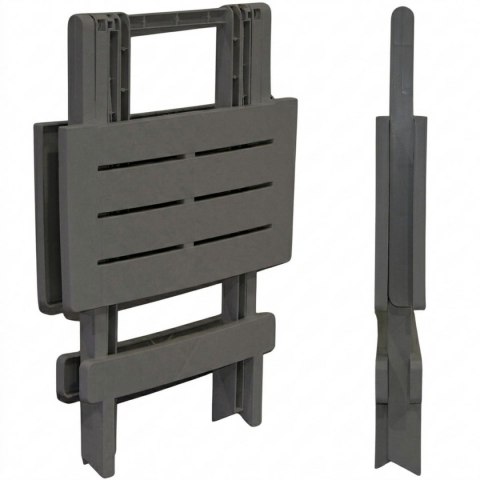 STÓŁ OGRODOWY SKŁADANY PLASTIKOWY 43x45x50CM ANTRACYT