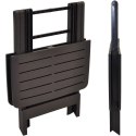 STÓŁ OGRODOWY SKŁADANY PLASTIKOWY 72x79x70CM ANTRACYT