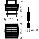 STÓŁ OGRODOWY SKŁADANY PLASTIKOWY 72x79x70CM ANTRACYT