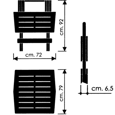 STÓŁ OGRODOWY SKŁADANY PLASTIKOWY 72x79x70CM ANTRACYT
