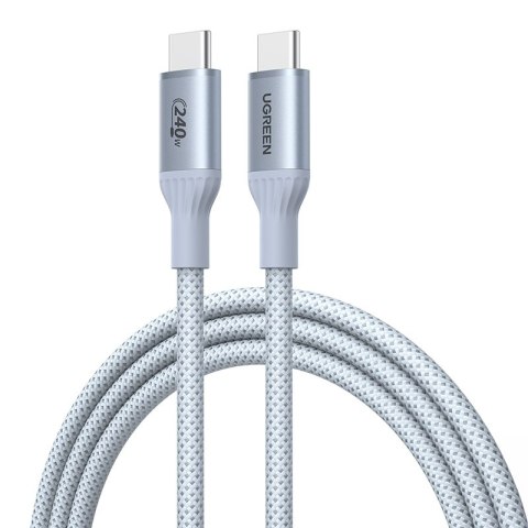 Kabel USB-C Ugreen L534 PD 240W, 480Mbps, 1m (srebrny)