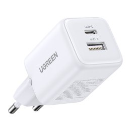 Ładowarka sieciowa Ugreen X514 USB + USB-C, GaN, 20W (biała)