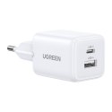 Ładowarka sieciowa Ugreen X514 USB + USB-C, GaN, 20W (biała)