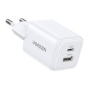 Ładowarka sieciowa Ugreen X514 USB + USB-C, GaN, 20W (biała)