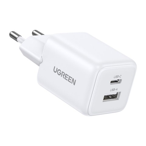 Ładowarka sieciowa Ugreen X514 USB + USB-C, GaN, 20W (biała)