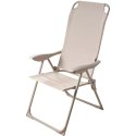 KRZESŁO FOTEL TURYSTYCZNY Z PODŁOKIETNIKAMI SKŁADANY BEŻOWY REDCLIFFS