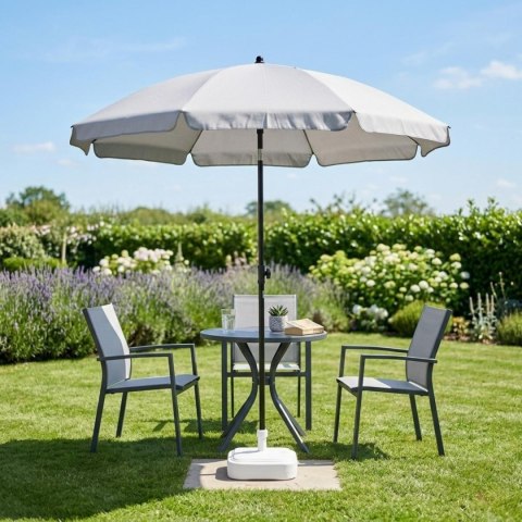 PARASOL OGRODOWY 185CM POPIELATY
