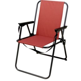 KRZESŁO TURYSTYCZNE Z PODŁOKIETNIKAMI SKŁADANE CZERWONY REDCLIFFS
