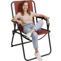 KRZESŁO TURYSTYCZNE Z PODŁOKIETNIKAMI SKŁADANE CZERWONY REDCLIFFS