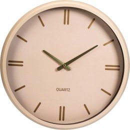 ZEGAR ŚCIENNY 38CM ZNACZNIKI GODZINOWE PUDROWY RÓŻ