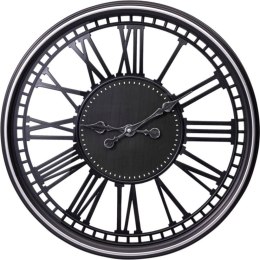 ZEGAR ŚCIENNY AŻUROWY CYFRY RZYMSKIE 48,5CM CZARNY