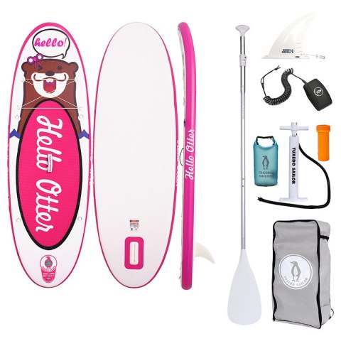 Deska SUP Padle Board dziecięca FunWater Tuxedo Sailor 2,4m (różowa)