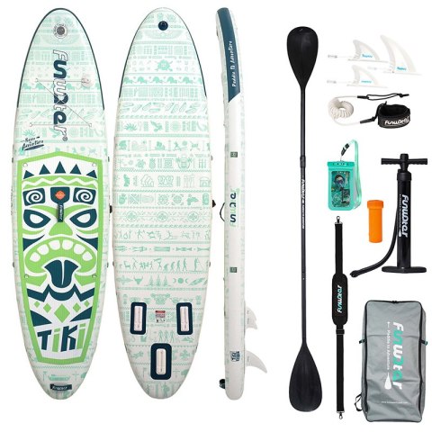 Deska do pływania SUP FunWater Tiki SUPFW05D 3,2m (zielona)