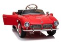 Auto na Akumulator BMW Retro Dla Dzieci Pilot LED MP3 Czerwone Lakierowane