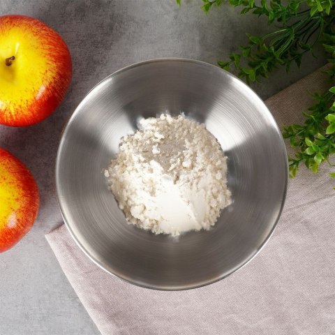 MISKA KUCHENNA METALOWA STALOWA ANTYPOŚLIZGOWA SREBRNA 15.5CM 700ML VILDE 259640