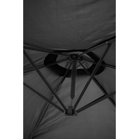 PARASOL OGRODOWY 300CM SKŁADANY NA WYSIĘGNIKU SZARY I ANTRACYT