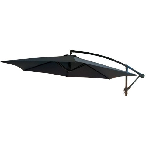 PARASOL OGRODOWY 300CM SKŁADANY NA WYSIĘGNIKU SZARY I ANTRACYT