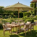PARASOL OGRODOWY DREWNIANY 250CM SKŁADANY ZIELONY