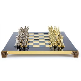 Ekskluzywne Szachy Archers Metalowe - Szachownica 28x28cm - Luksusowy Prezent - S15BLU