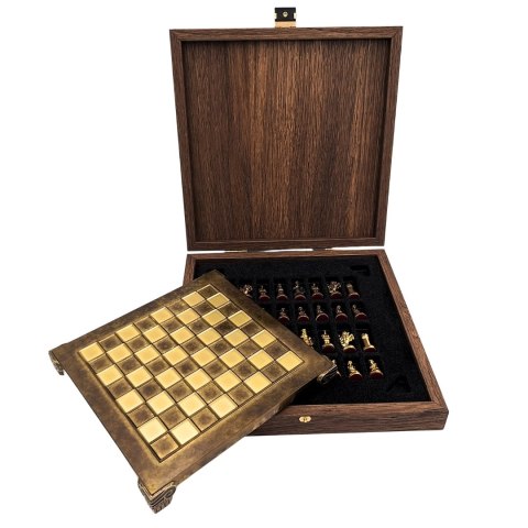 Ekskluzywne Szachy Metalowe Bizancjum 20x20 cm - S1CBRO