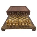 Ekskluzywne Szachy Metalowe Bizancjum 20x20 cm - S1CBRO