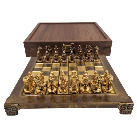 Ekskluzywne Szachy Metalowe Bizancjum 20x20 cm - S1CBRO