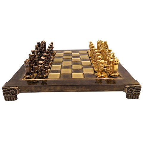 Ekskluzywne Szachy Metalowe Bizancjum 20x20 cm - S1CBRO