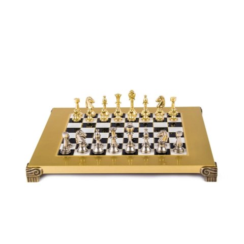 Ekskluzywne szachy mosięzne 28x28cm - Staunton - S32BLA