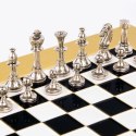 Ekskluzywne szachy mosięzne 28x28cm - Staunton - S32BLA