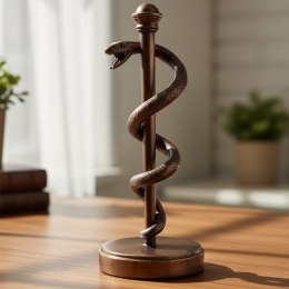 Laska Eskulapa Figurka Prezent Dla Lekarza Medyka - 30 cm Żywica - MC-9634