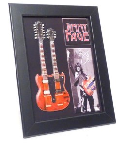 Mini gitara w stylu Jimmy Page double neck w ramce FMG-011