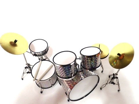 Mini perkusja silver chrome MDR-0039; skala 1:5