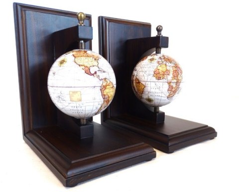 Bookend Podpórki do Książek Globusy - Prezent dla Podróżnika - NC2677C