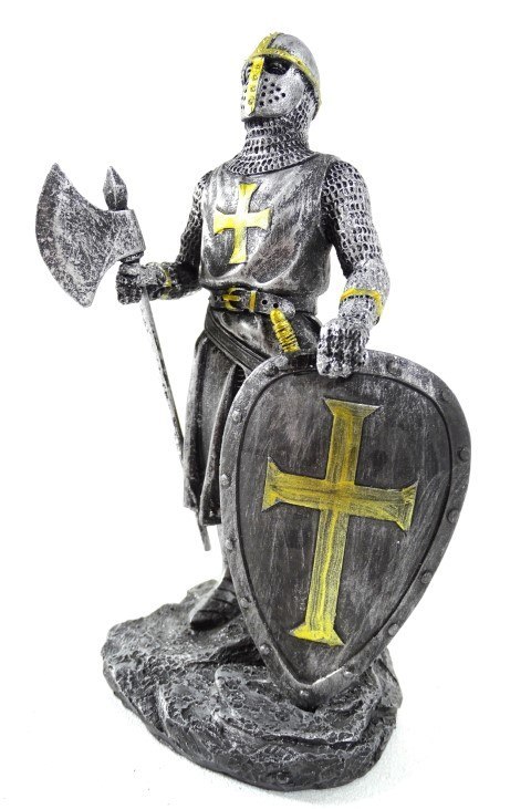 Rycerz - krzyżowiec - Figurka dekoracyjna - Wysokość 18cm - MC-23079