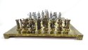 Szachy Mosiężne Łucznicy Duże 44x44cm - Luksusowy Prezent - S10BBRO