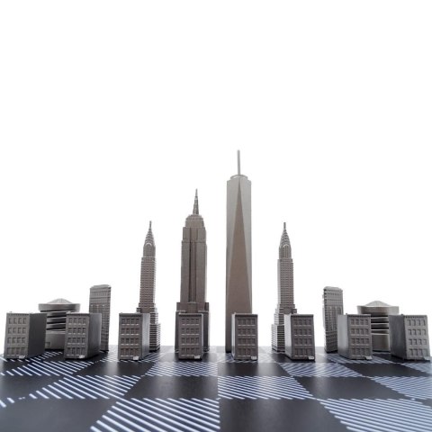 Designerskie Szachy Skyline New York ze stali nierdzewnej - NY
