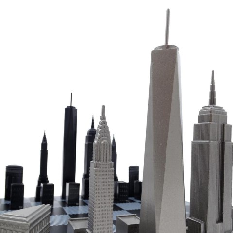 Designerskie Szachy Skyline New York ze stali nierdzewnej - NY