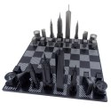 Designerskie Szachy Skyline New York ze stali nierdzewnej - NY