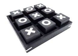 Duże Kółko i Krzyżyk Drewniane 24x24cm - Elegancka Gra Strategiczna - G1079/B