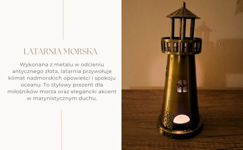 Figurka Latarnia Morska Świecznik na Tealight 18cm - LT