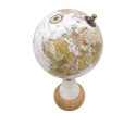 Globus Dekoracyjny Voyager na Marmurowo-Drewnianej Podstawie - GLB-108