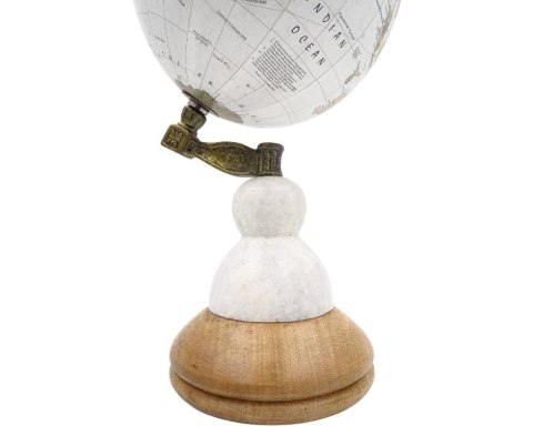 Globus Dekoracyjny Voyager na Marmurowo-Drewnianej Podstawie - GLB-108