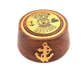 Kalendarz wieczysty mosiężno-drewniany - przycisk do papieru - NI1415