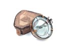 Kompas Magnetyczny - Map Reader w Skórzanym Etui - Retro Gadżet - NC2929